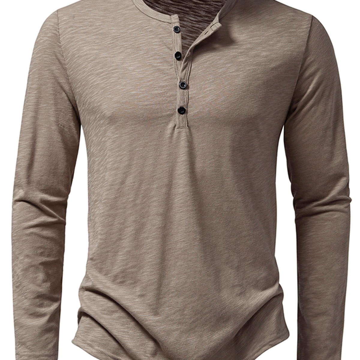 Herren T-Shirt mit Henley-Kragen