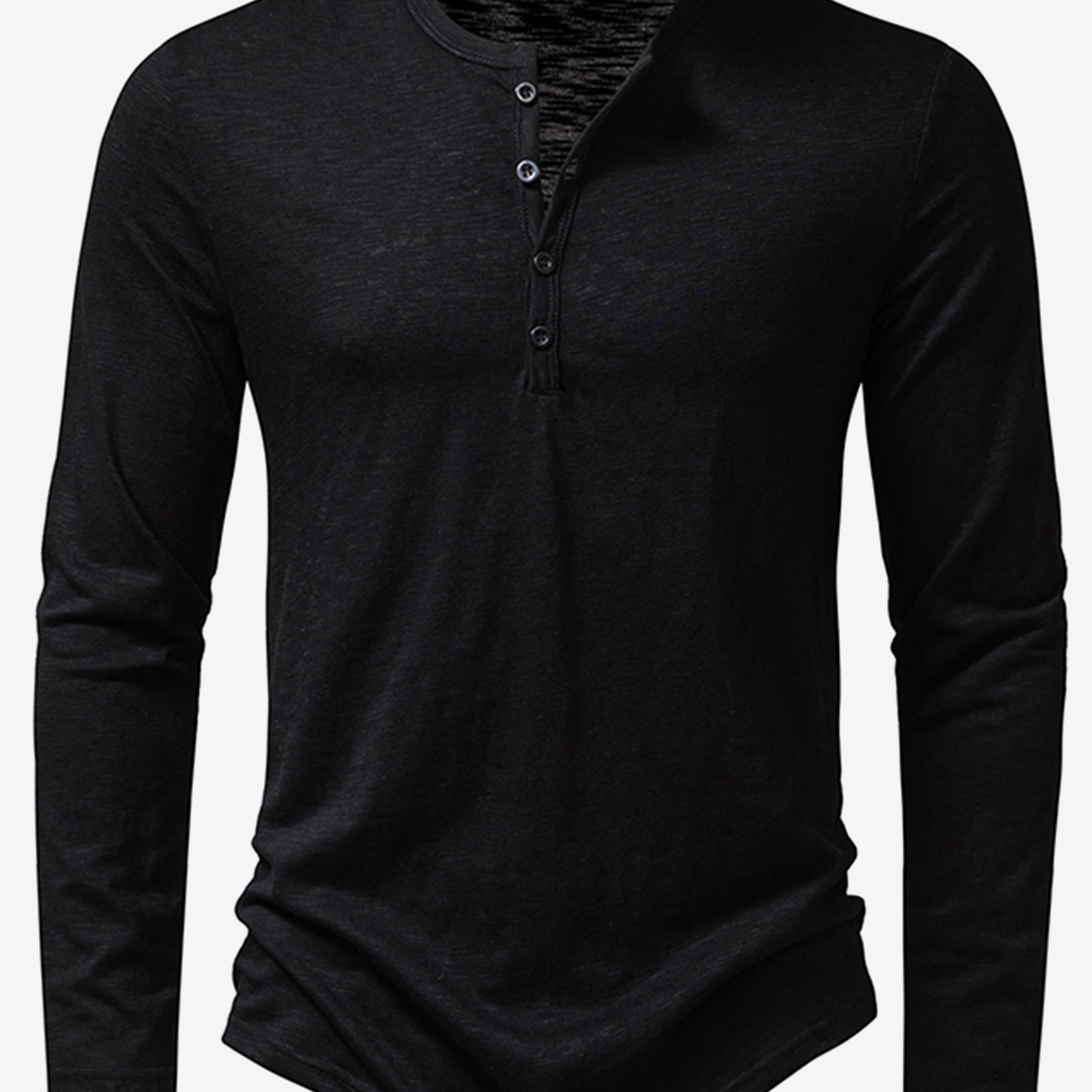 Herren T-Shirt mit Henley-Kragen