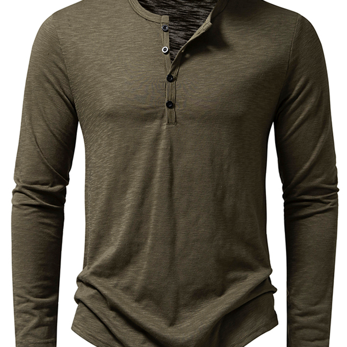 Herren T-Shirt mit Henley-Kragen