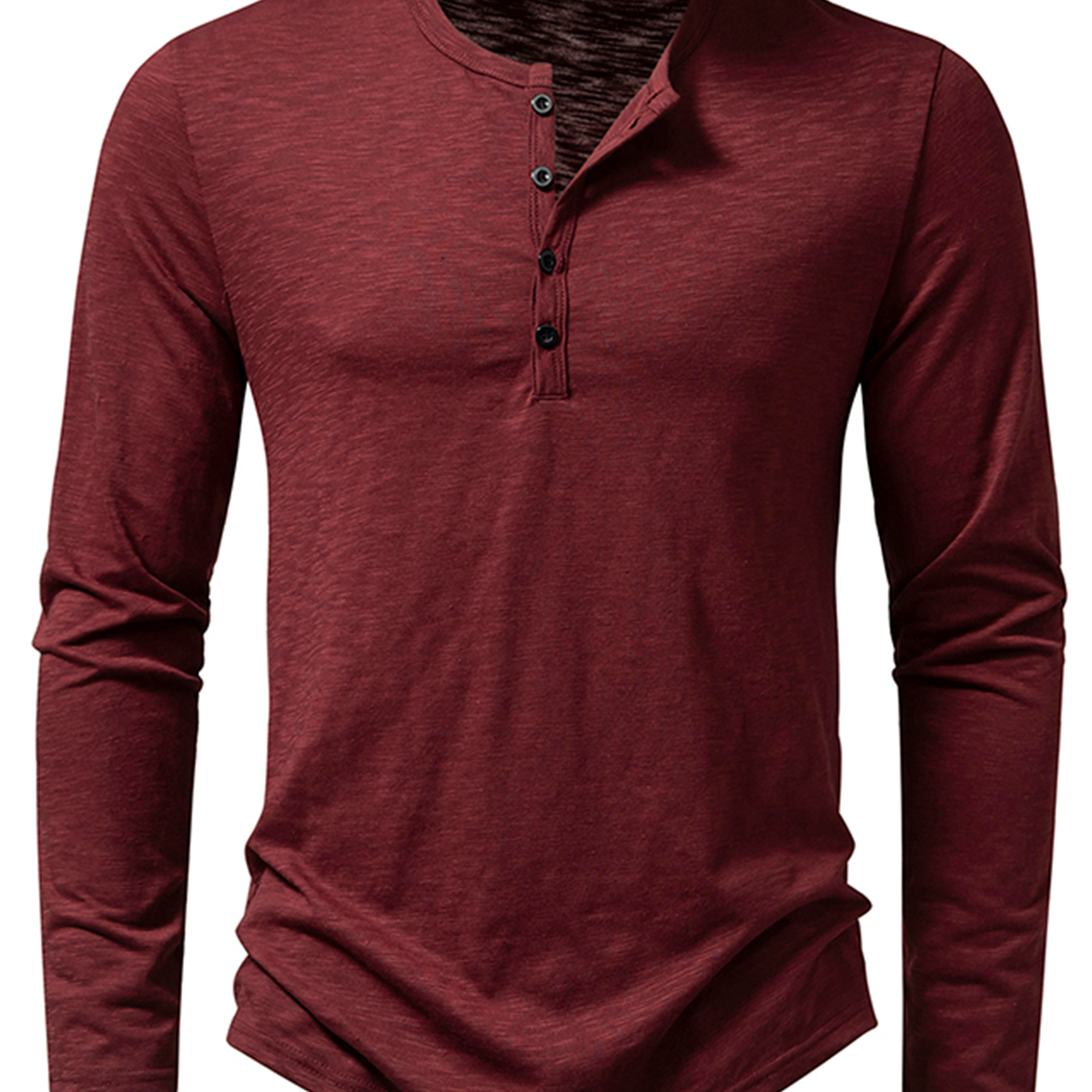 Herren T-Shirt mit Henley-Kragen