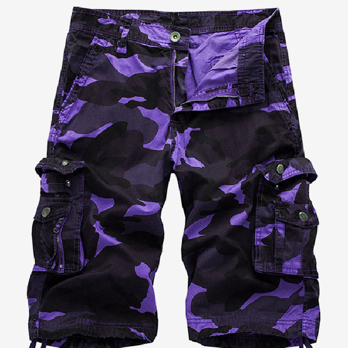 Herren-Shorts aus Baumwolle in Übergröße mit Tarnmuster