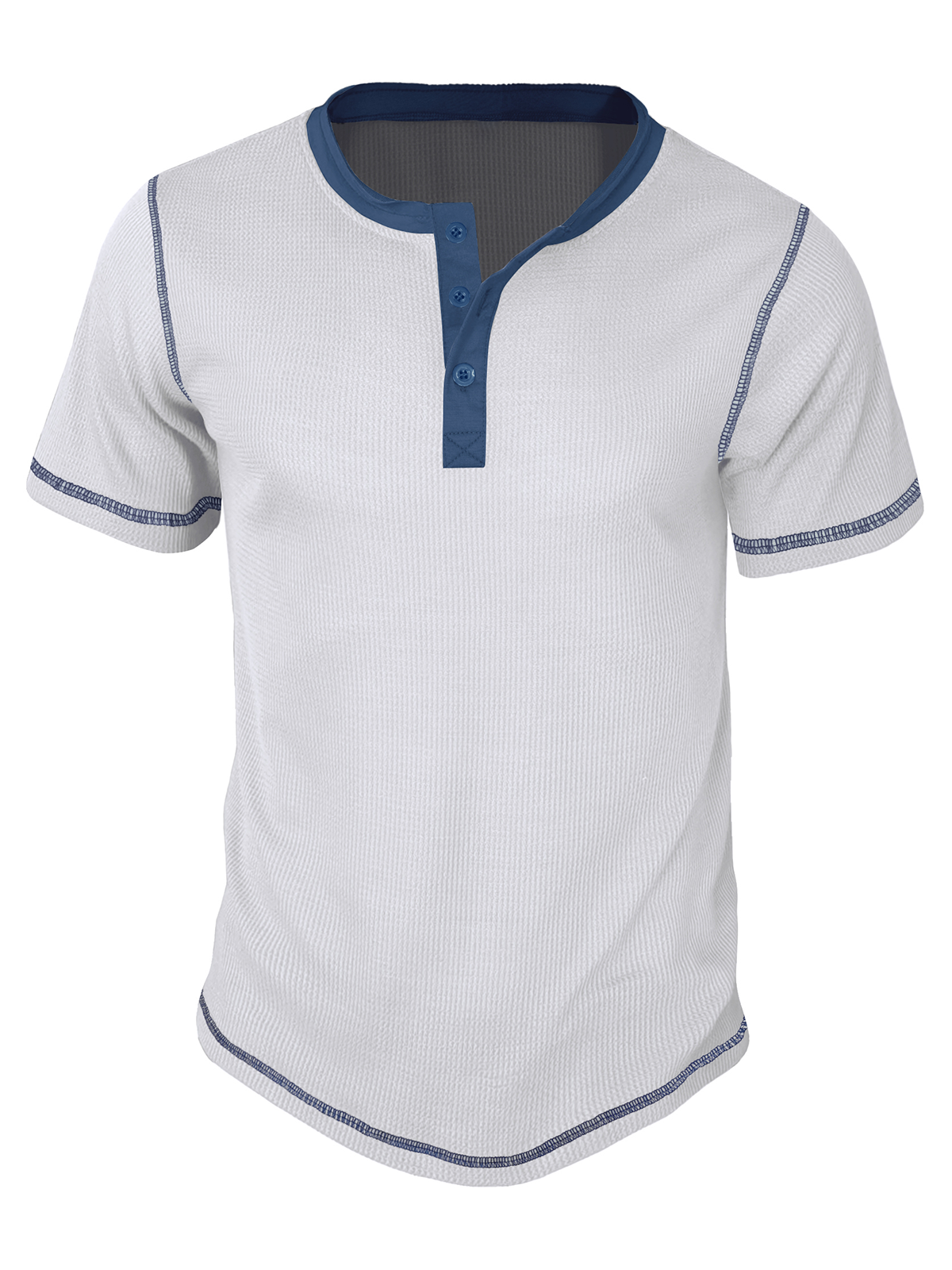 Herren T-Shirt mit Henley-Kragen