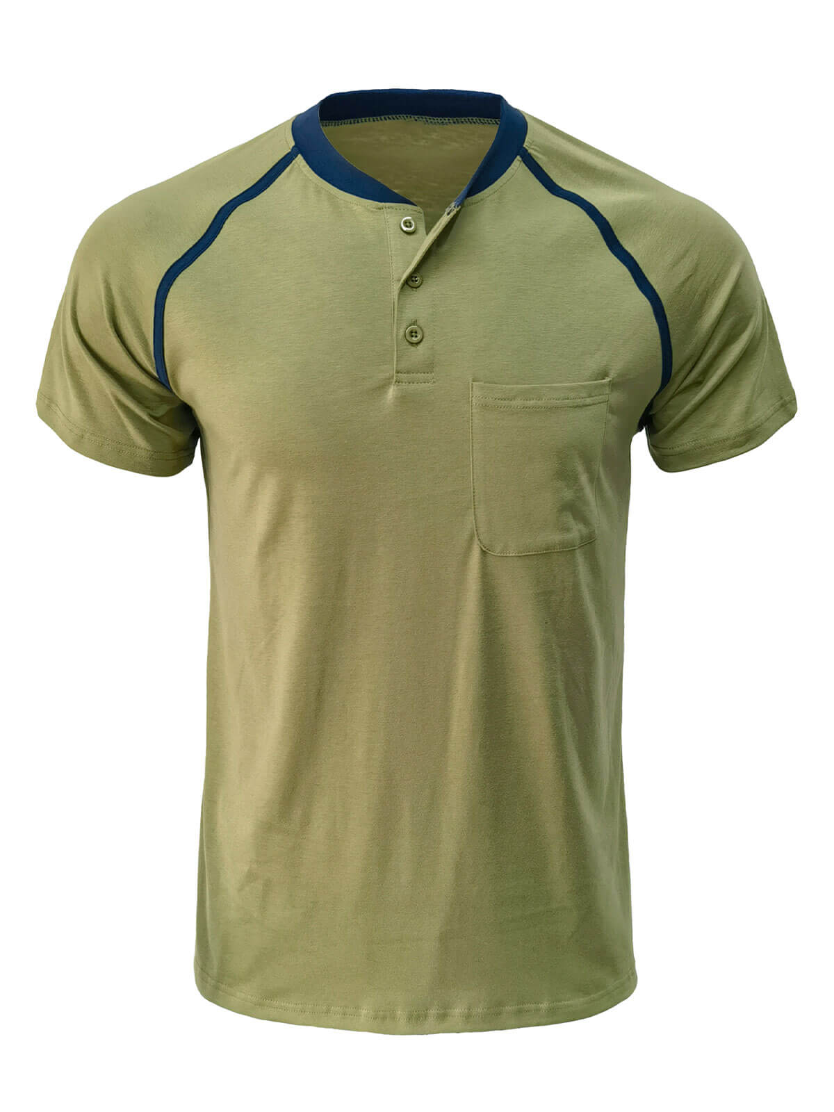Herren T-Shirt mit Henley-Kragen