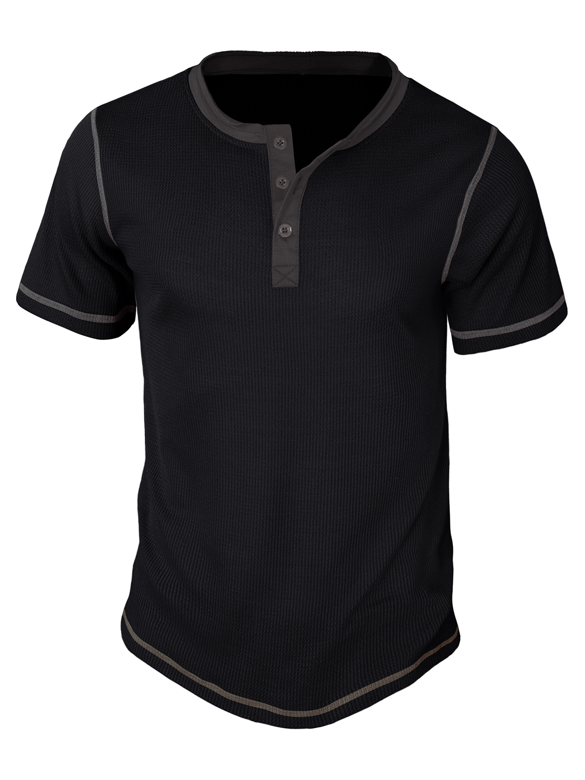 Herren T-Shirt mit Henley-Kragen