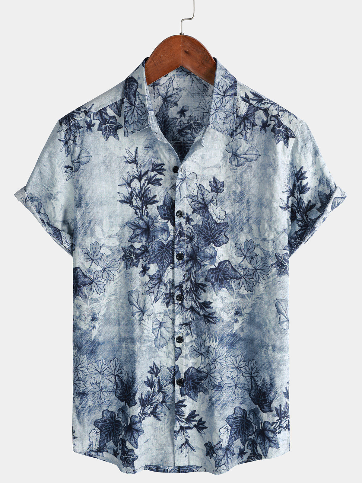 Herren Botanisches Hawaii Kurzarmhemd