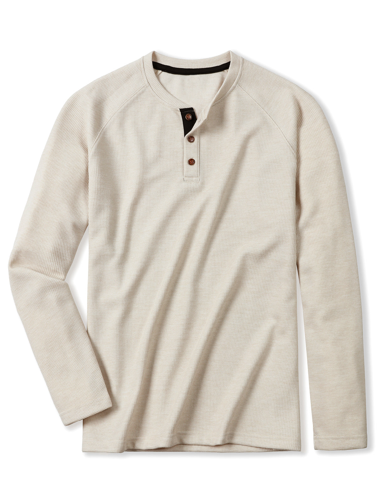 Beiges Herren-Langarmshirt