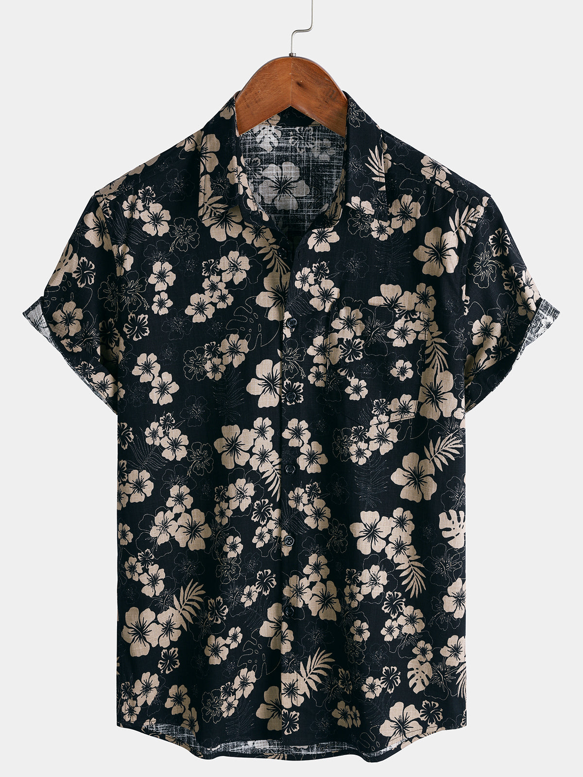 Herren Resort Blumen Sommer Kurzarmhemd