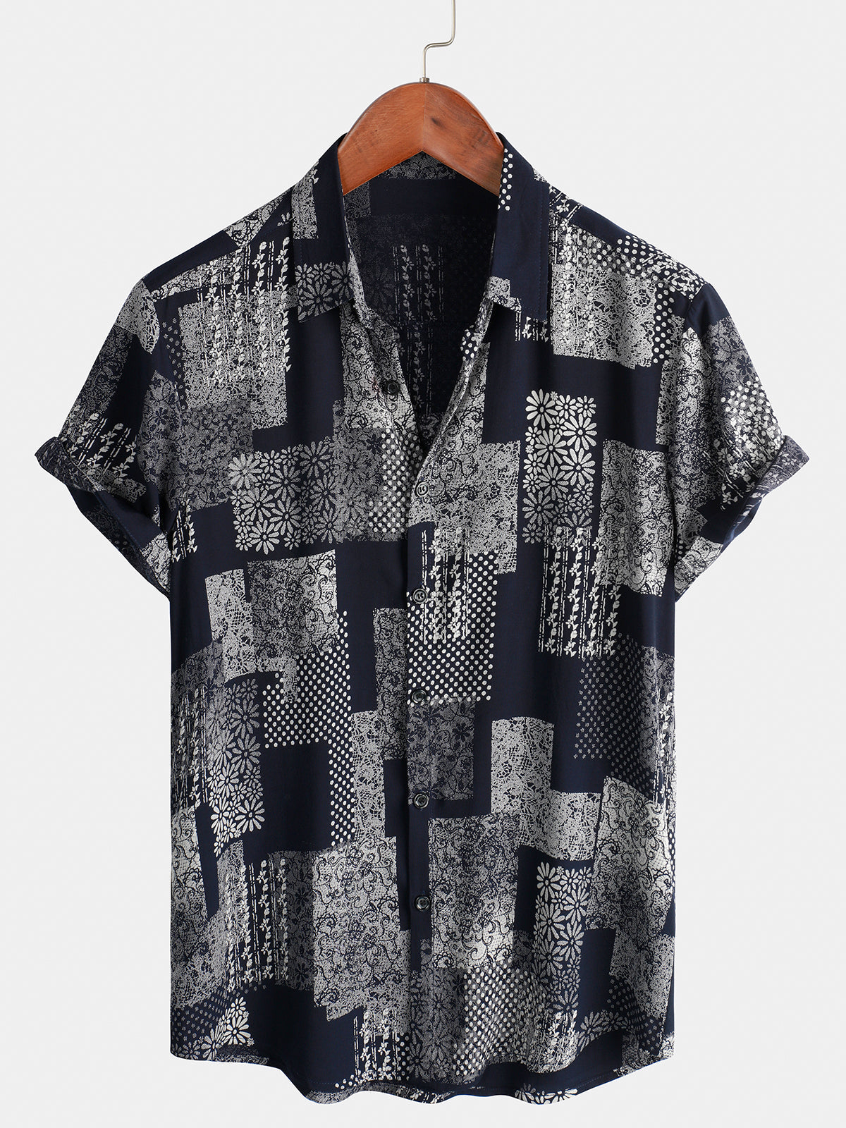 Herren Retro Urlaubs Kurzarmhemd