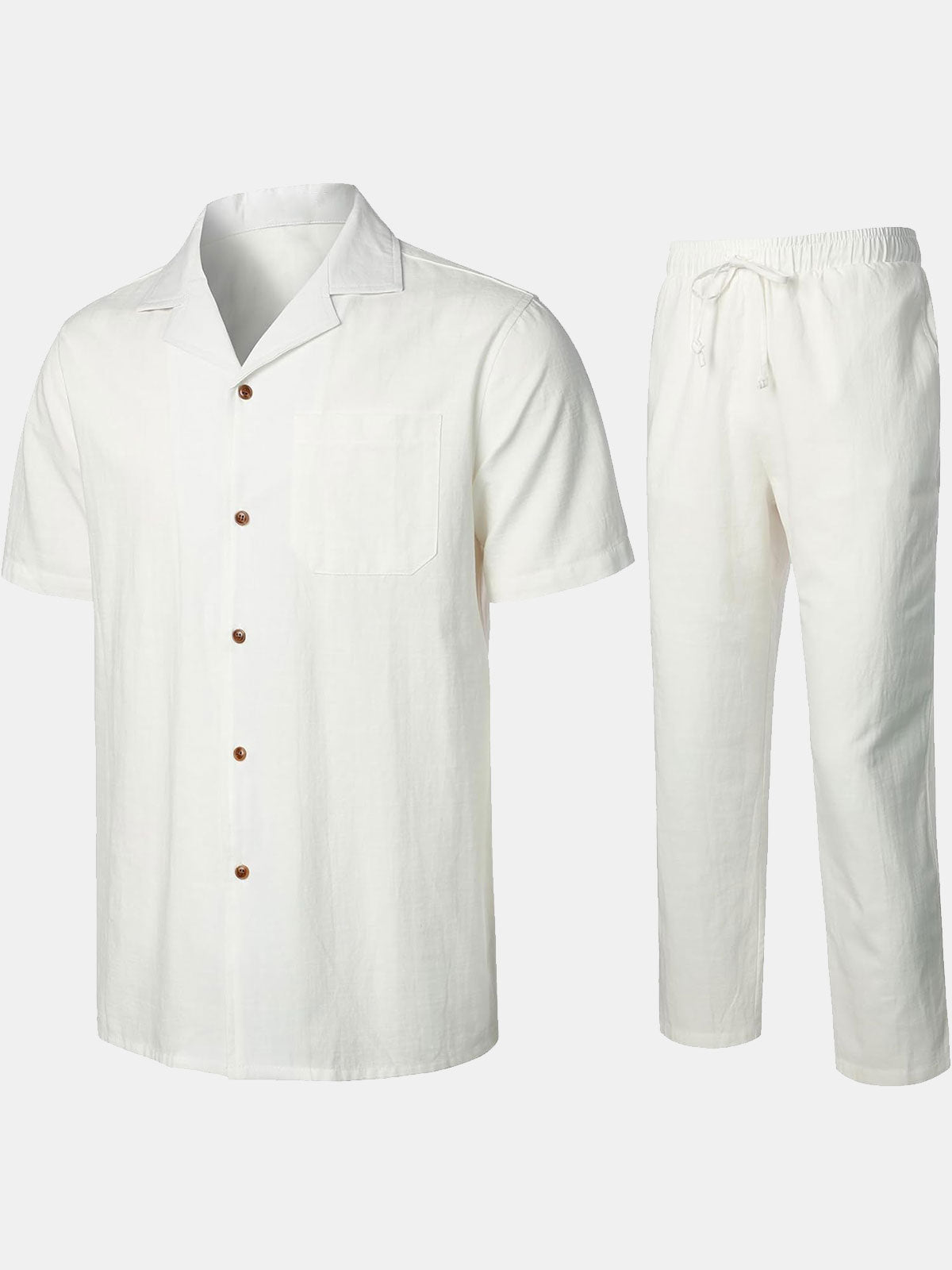 Herren Zweiteiler Lässiges Set Guayabera-Hemd und Hose