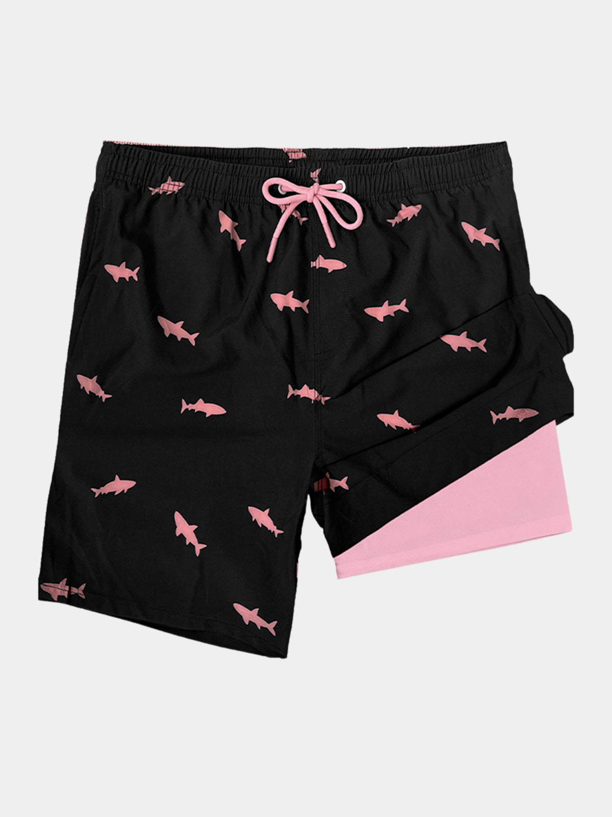 Herren Hai Print Schnell trocknende Badeshorts