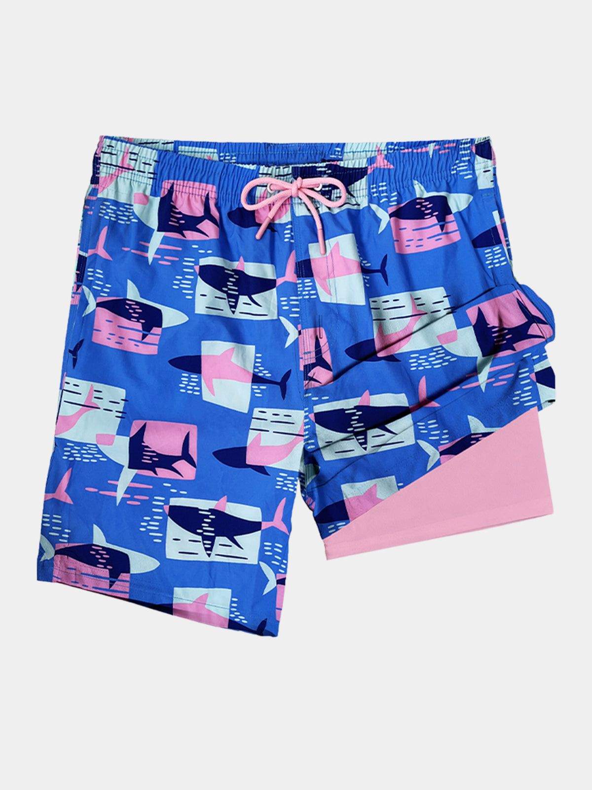 Herren Hai Print Schnell trocknende Badeshorts