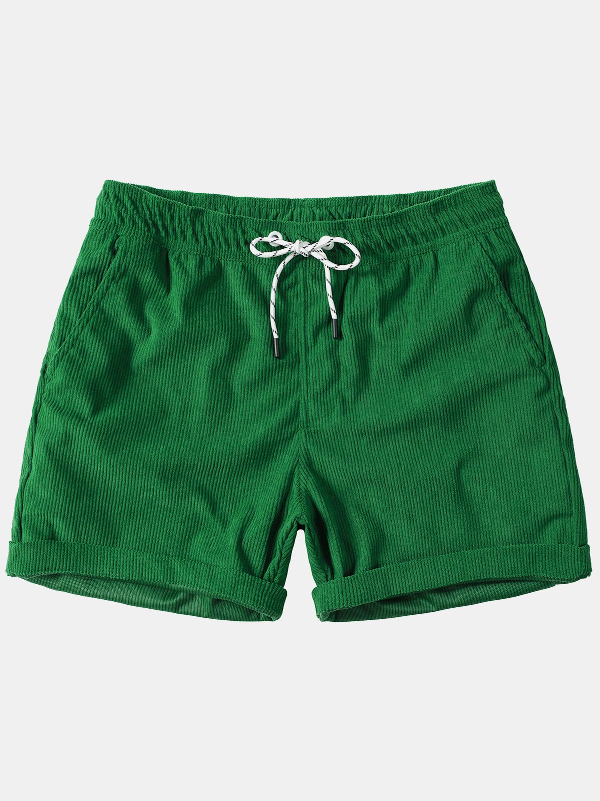 Herren Lässige Cord Shorts mit Kordelzug