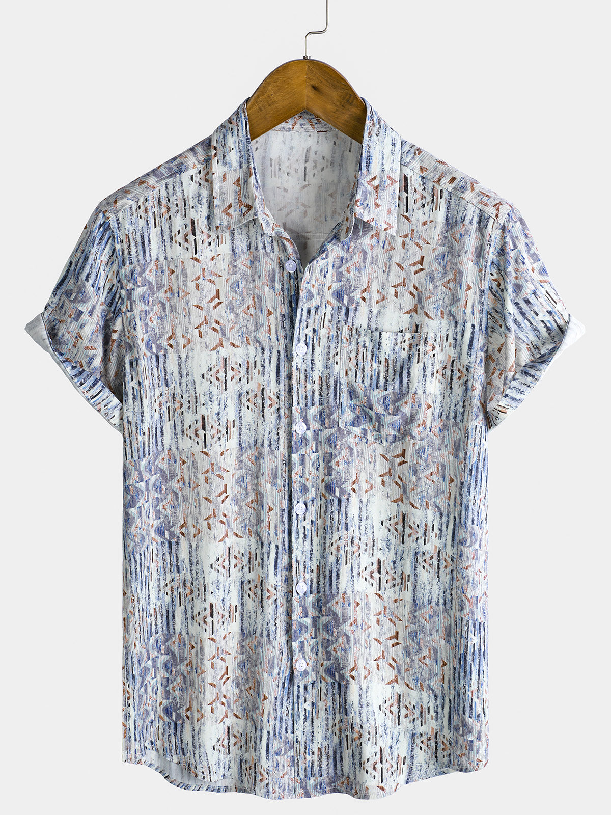 Herren Lässiges Kurzarmhemd