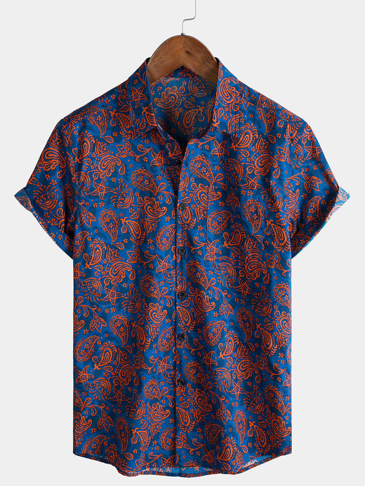 Herren Blumen Paisley Sommerhemd