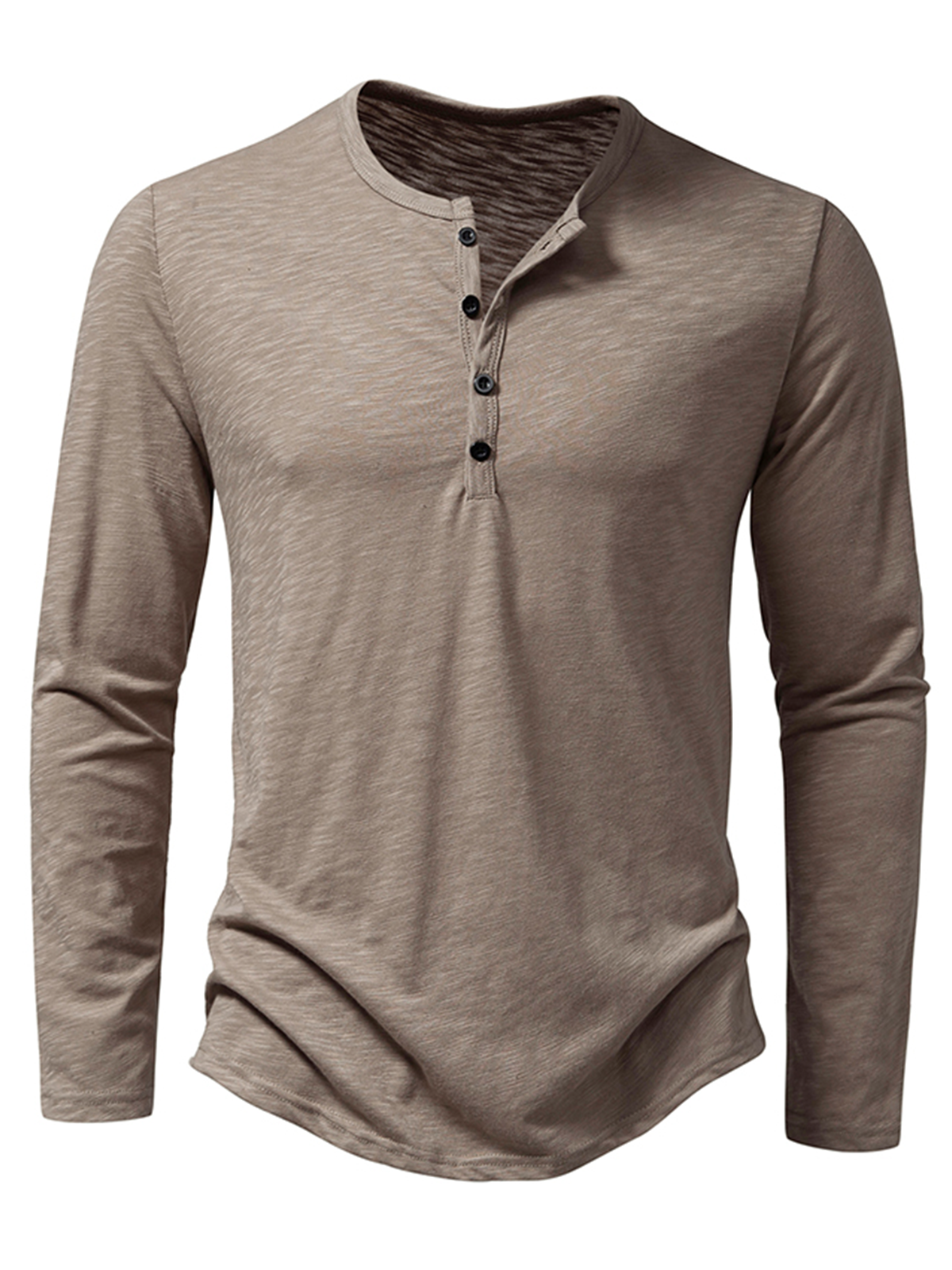 Herren T-Shirt mit Henley-Kragen