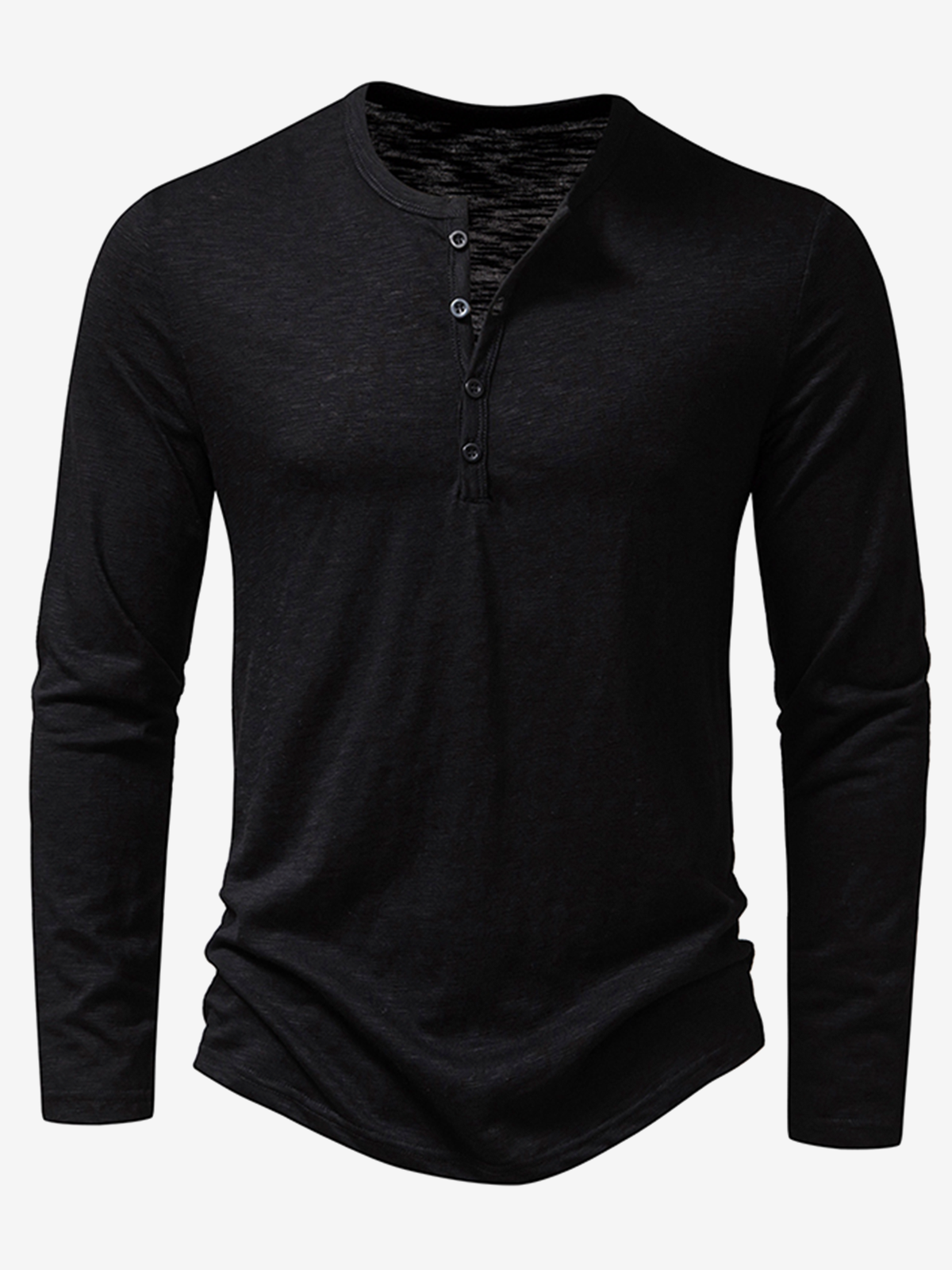 Herren T-Shirt mit Henley-Kragen