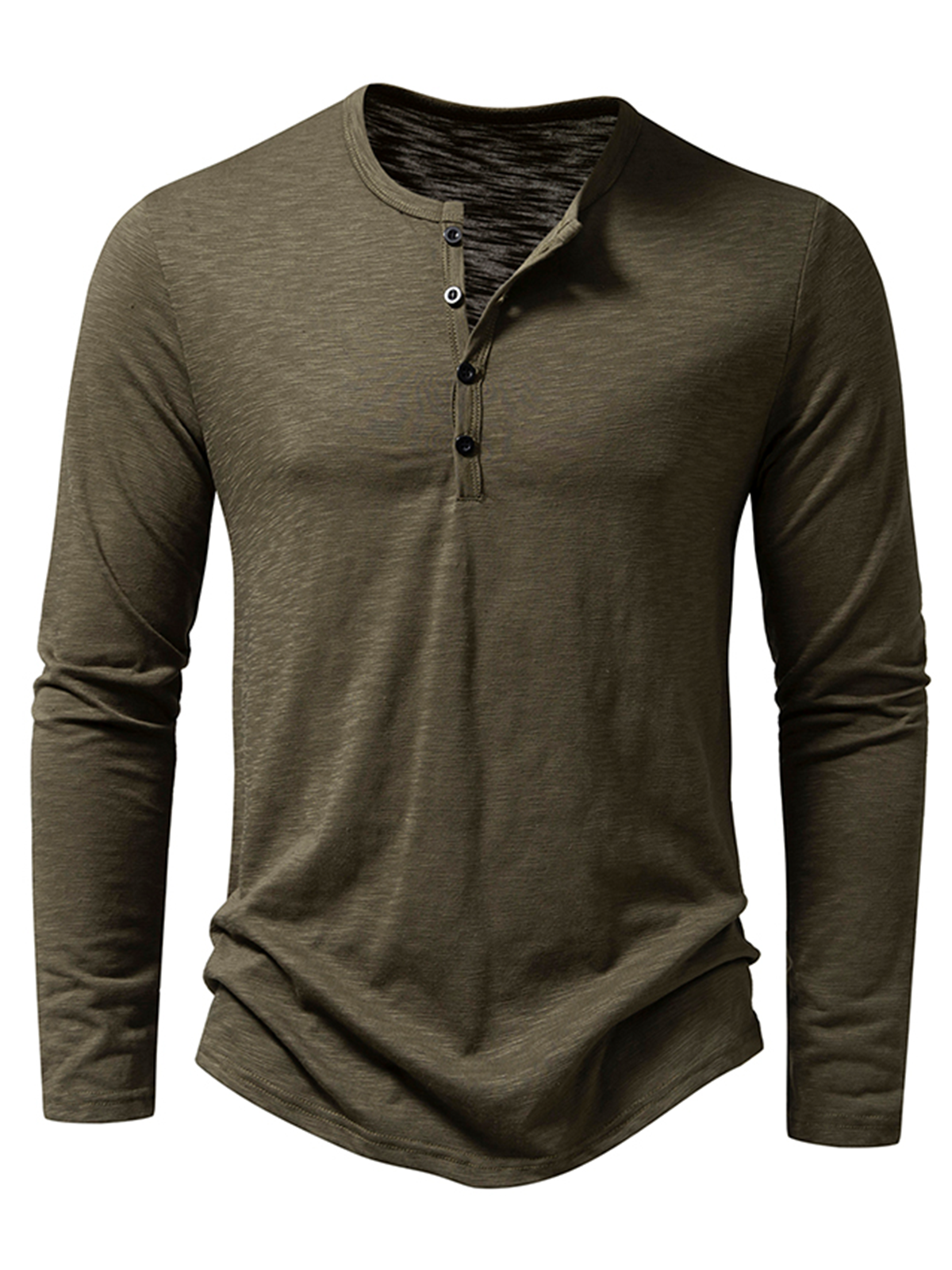 Herren T-Shirt mit Henley-Kragen