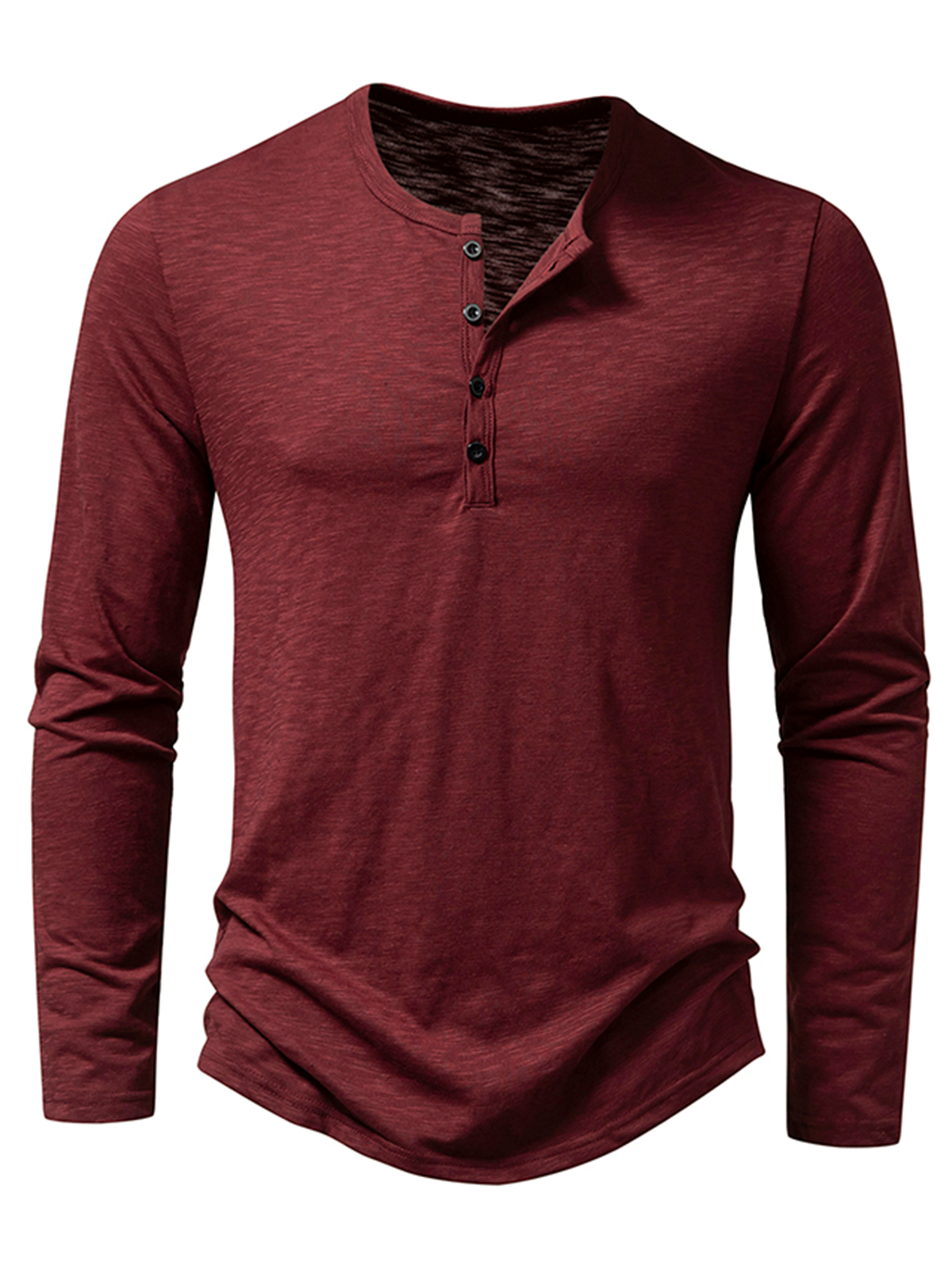 Herren T-Shirt mit Henley-Kragen