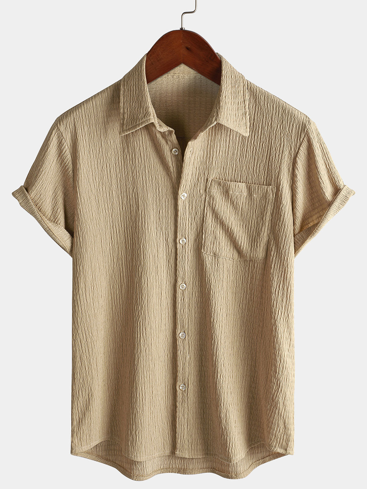 Herren Lässiges Kurzarmhemd