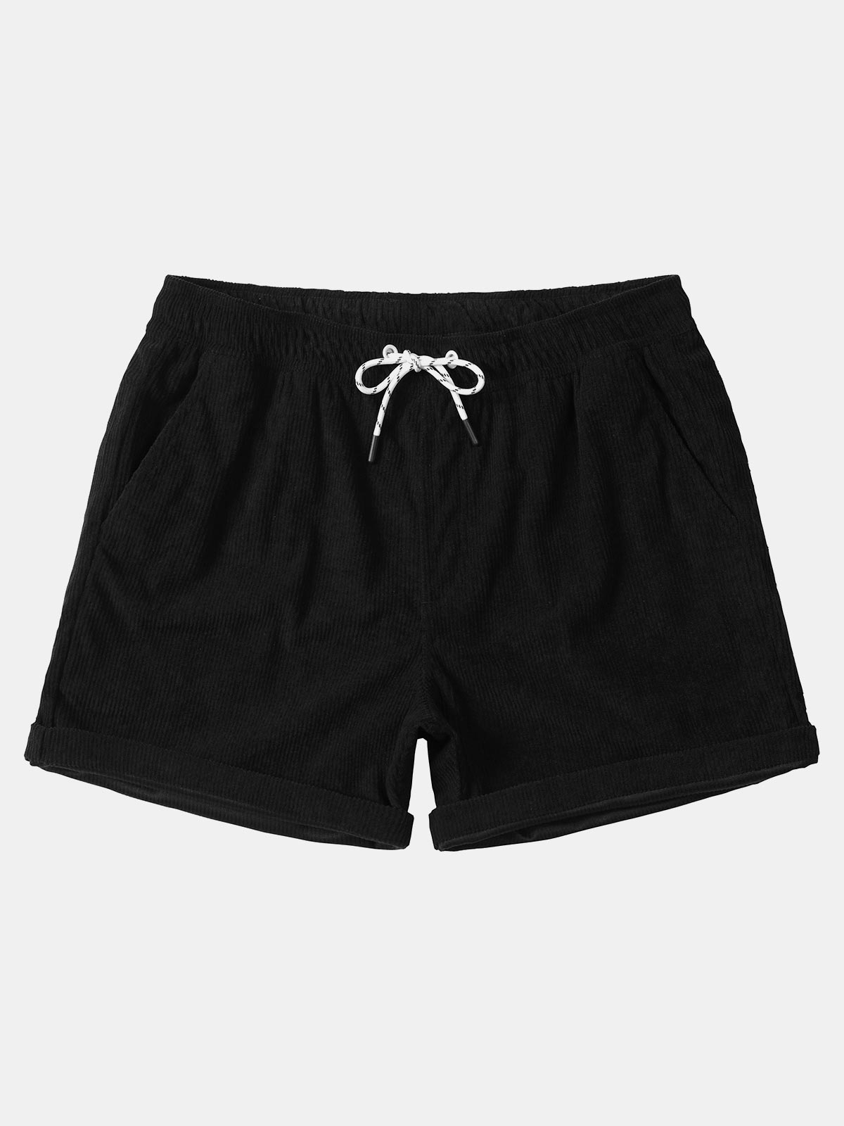 Herren Lässige Cord Shorts mit Kordelzug