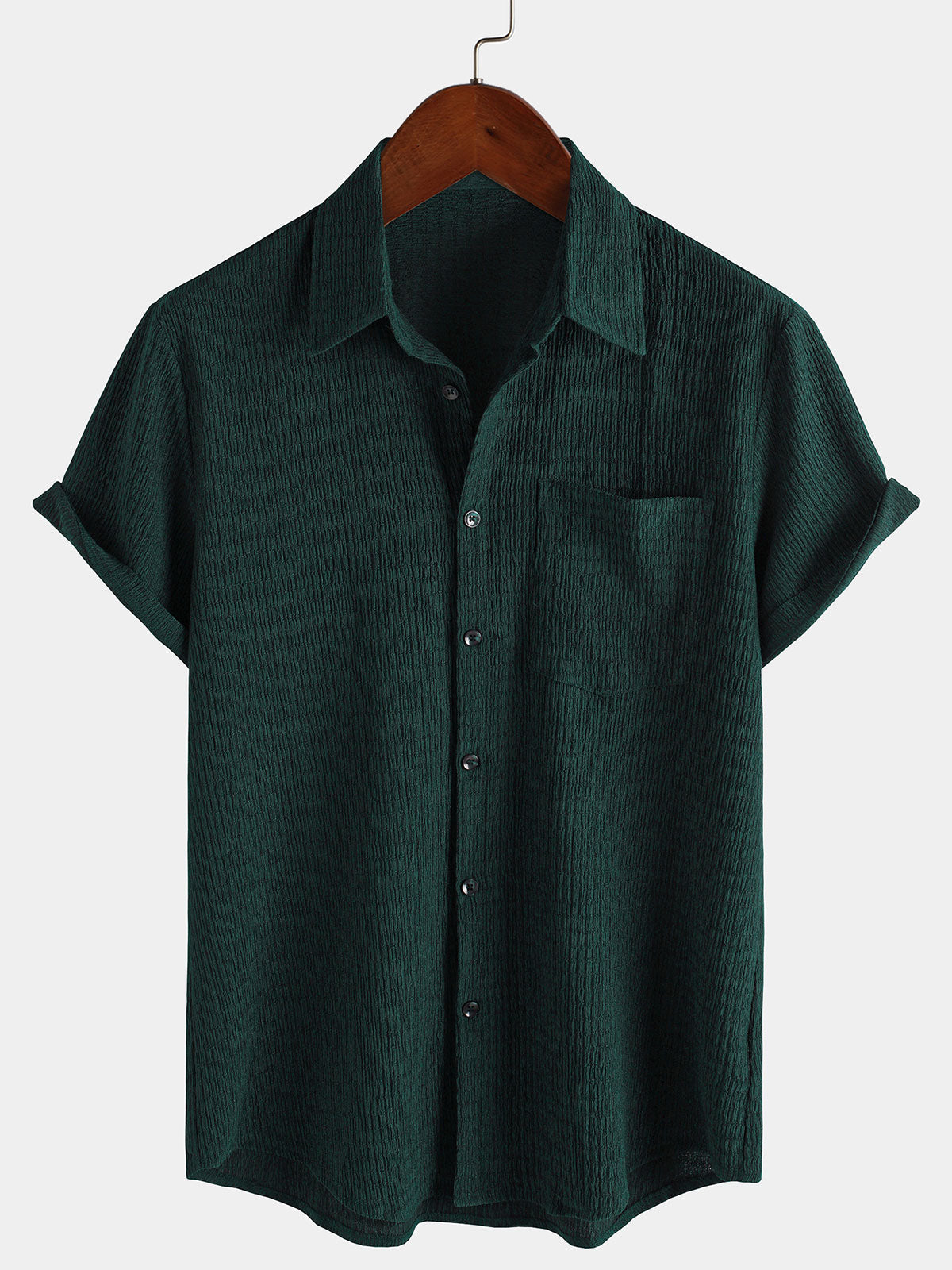 Herren Sommer-Taschen-Freizeit-Kurzarmhemd